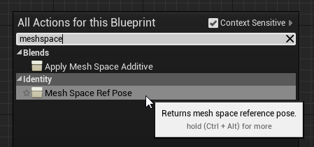 Add Mesh Space Ref node